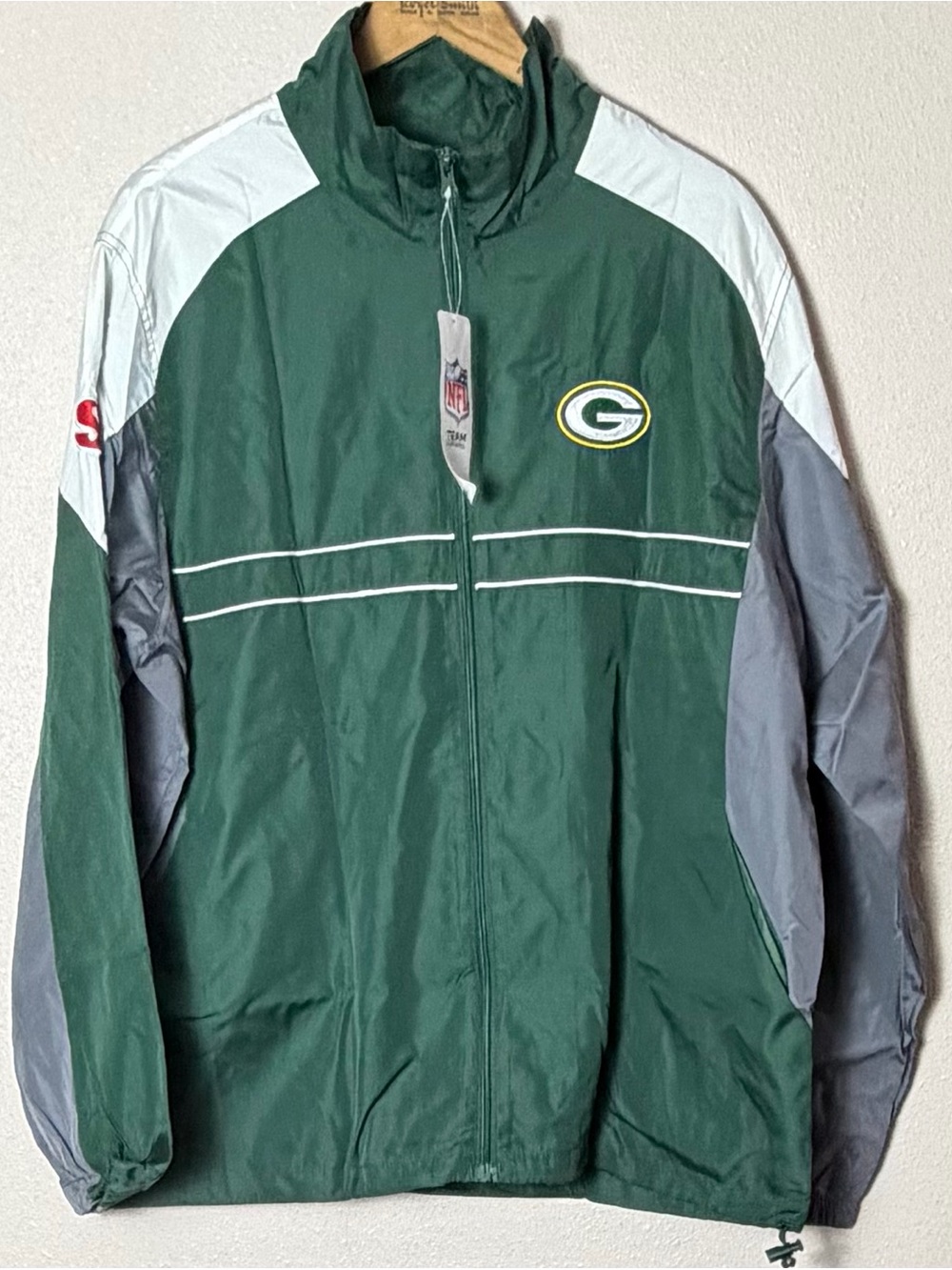 Dunbrooke Green, White & Gray Windbreaker Jacket